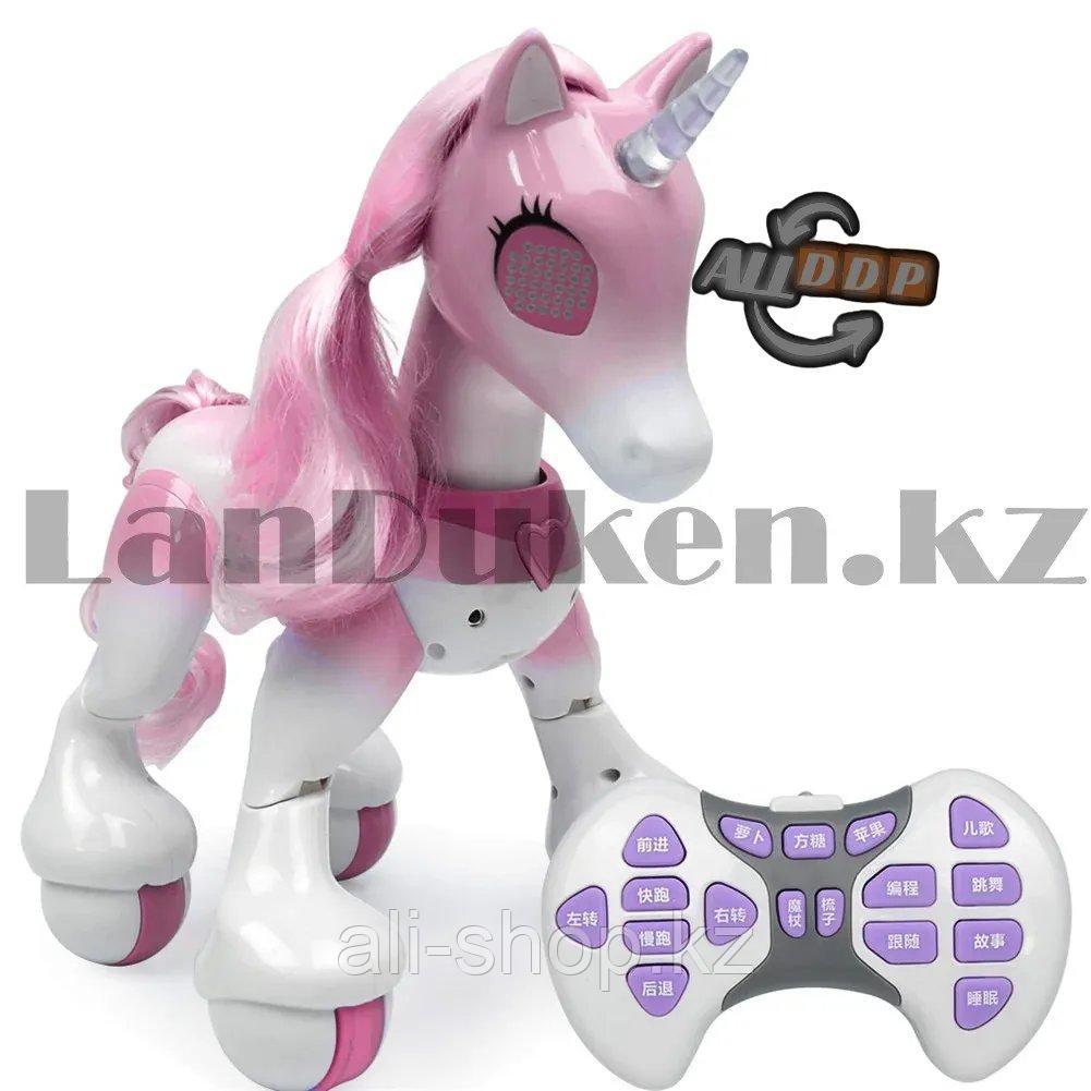 Игрушка Робот Единорог интерактивная электронная танцующая музыкальная на радиоуправлении розовая - фото 5 - id-p113469461