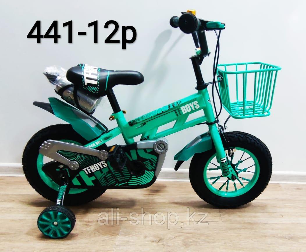 Велосипед Phillips бирюзовый алюминиевый сплав оригинал детский с холостым ходом 12 размер