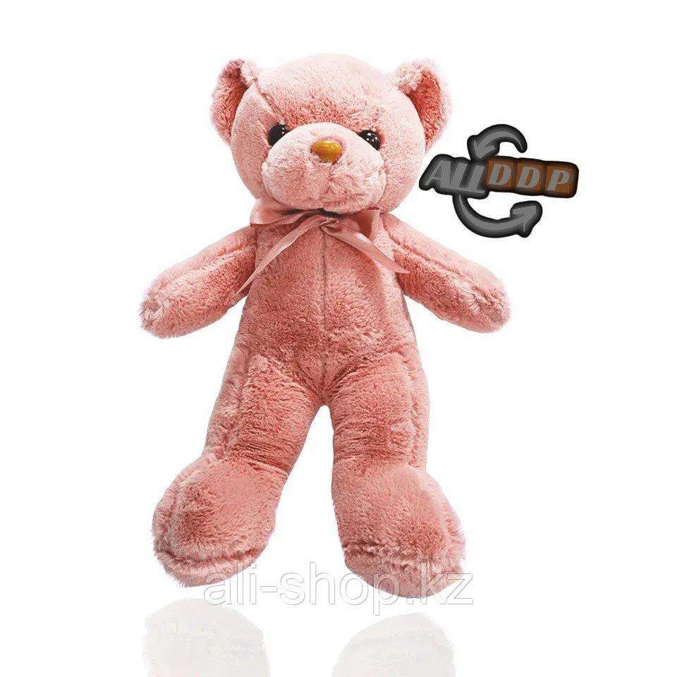 Мягкая игрушка мишка Нестор с бантиком 36 см светло-розовый - фото 1 - id-p113469476