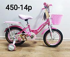 Велосипед Forever Принцесса розовый оригинал детский с холостым ходом 14 размер