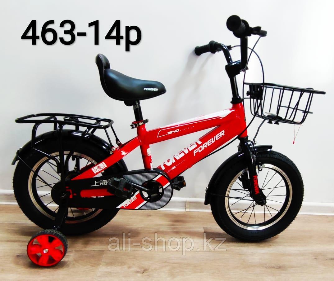 Велосипед Forever красный оригинал детский с холостым ходом 14 размер - фото 1 - id-p113470134