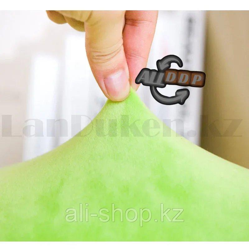 Мягкая игрушка подушка тряпичная Авокадо с личиком зеленое маленькая 34 см - фото 6 - id-p113469497