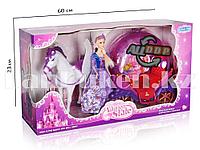 Игровой набор для девочек "Кукла Барби с пегасом и каретой" (Высота куклы 28 см)