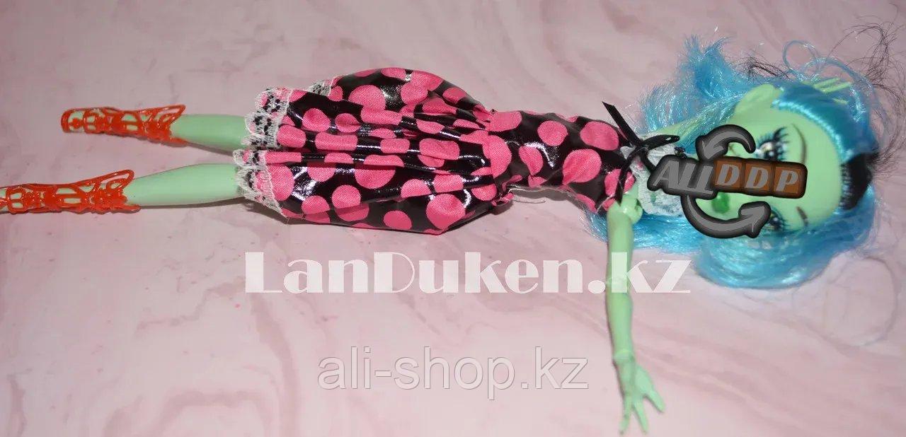 Кукла для девочек ВЕНЕРА МАКФЛАЙТРАП "Монстер хай" 26 см в черном платье в розовый горошек - фото 4 - id-p113469183