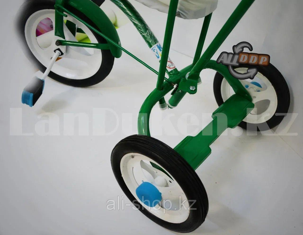Трехколесный детский велосипед "Балдырган" с родительской ручкой, зеленый - фото 7 - id-p113469600