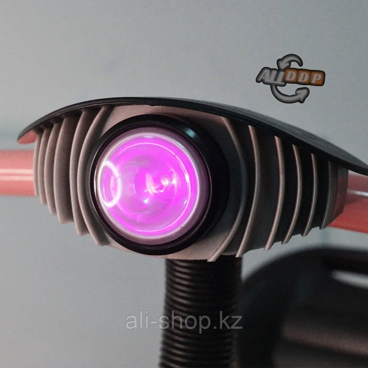 Трехколесный детский велосипед с led фонариком музыкальными эффектами багажником и корзинкой розовый - фото 3 - id-p113469603
