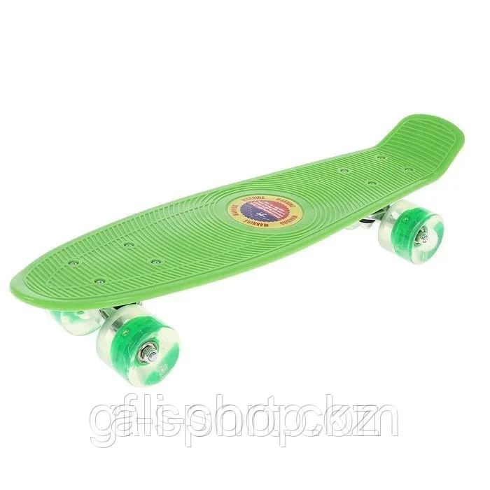 Пенни борд 22 "Penny board" со светящимися колёсами(зеленый)