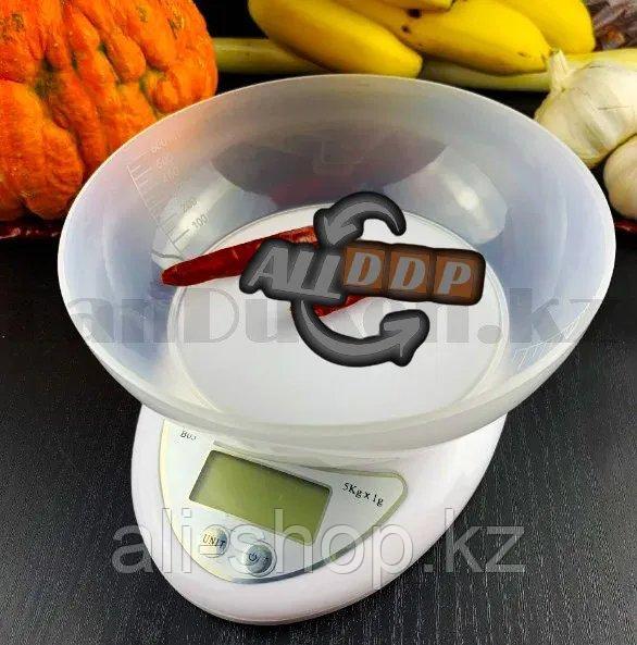 Кухонные электронные весы с мерной чашей настольные мини B05 (Electronic Kitchen scale) белые - фото 9 - id-p113469854