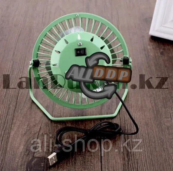 Настольный мини вентилятор USB (MINI FANS) зеленый - фото 5 - id-p113469893