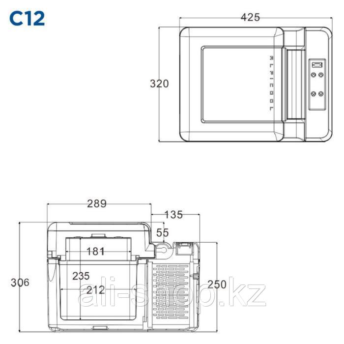 Компрессорный автохолодильник Alpicool C12, 12/24/220 В - фото 8 - id-p113471815