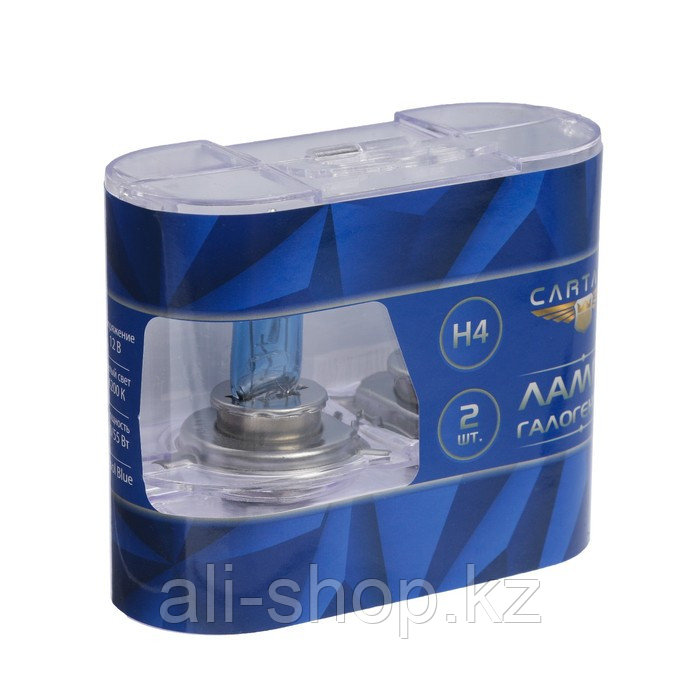 Галогенная лампа Cartage Cool Blue P43t, H4, 60/55 Вт +30%, 12 В, набор 2 шт - фото 3 - id-p113472032