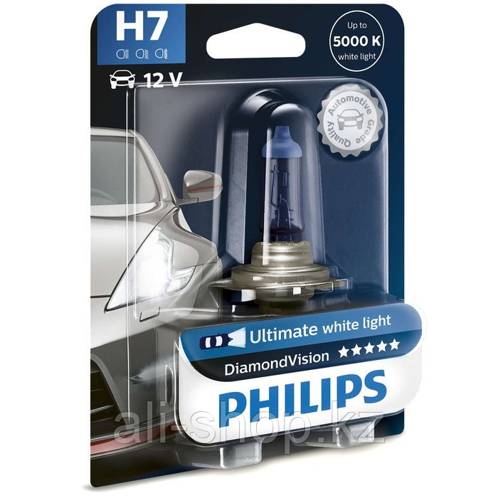 Лампа автомобильная Philips Diamond Vision, H7, 12 В, 55 Вт, 12972DVB1 - фото 1 - id-p113472905