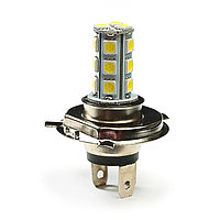 Лампа светодиодная KS, H4, 12 В, 18 SMD 5050 диодов, 12 В, белая