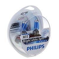 Лампа автомобильная Philips Crystal Vision, H11, 12 В, 55 Вт + W5W, 12 В, 5 Вт, 2+2шт