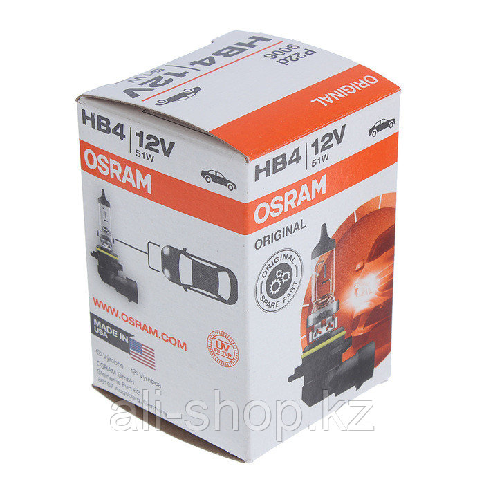 Лампа автомобильная Osram, HB4, 12 В, 51 Вт - фото 2 - id-p113473156