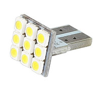 Лампа светодиодная T10(W5W), 12В 9 SMD диодов, без цоколя Skyway, ST10B-9SMD-3528/T10B-0920