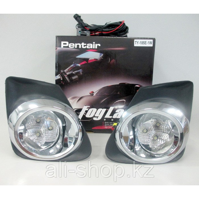 Фара противотуманная светодиодная TY-185E-1W LED, Toyota Corolla 2010-2013 г, хром - фото 1 - id-p113473879