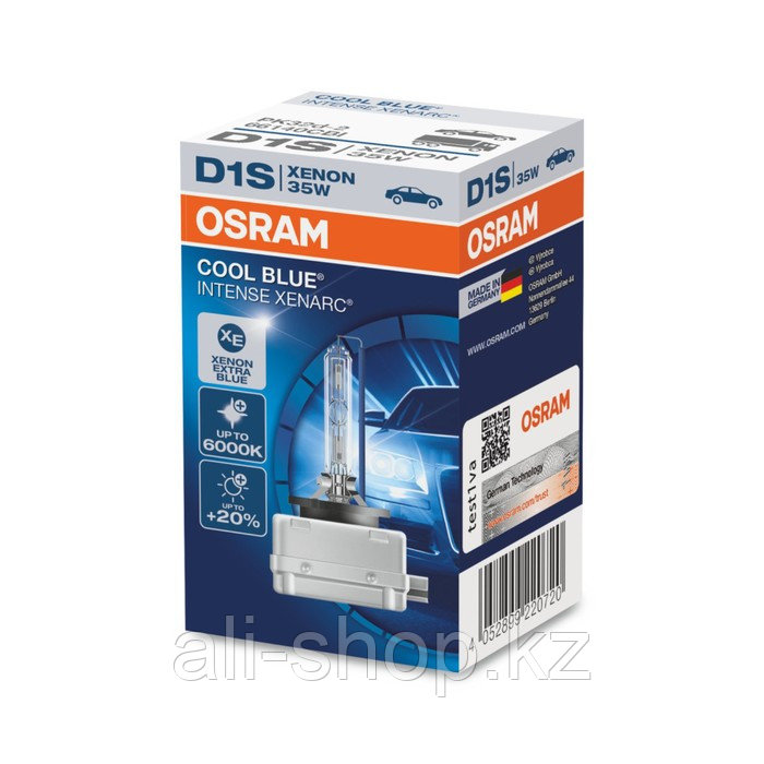 Лампа ксеноновая OSRAM, D1S, 85V-35 Вт, 5500K Xenarc Cool Blue Intense - фото 2 - id-p113473954