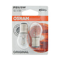 Лампа автомобильная Osram, P21/5W, 12 В, 21/5 Вт, набор 2 шт, 7528-02B