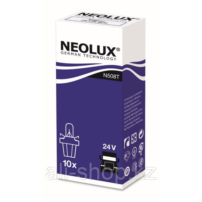 Лампа автомобильная NEOLUX, W1.2W, 24 В, 1.2 Вт, N508 - фото 1 - id-p113472550