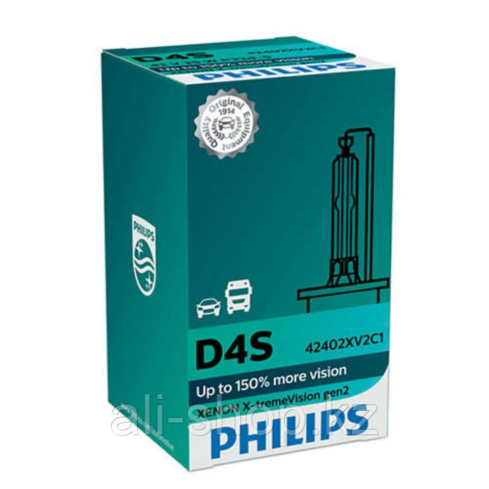 Лампа ксеноновая Philips X-tremeVision, D4S, 42 В, 35 Вт, P32d-5 - фото 2 - id-p113472736