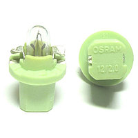 Лампа автомобильная Osram Light-Green, BAX, 12В, 2 Вт, (BX8,5d/1,5), 2722MFX