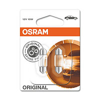 Лампа автомобильная Osram, T10.5, 12 В, 10 Вт, (SV8,5-31/10), 6438