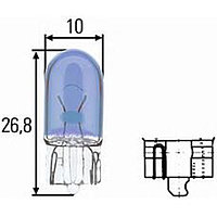 Лампа автомобильная Hella Blue Light, W5W, 12 В, 5 Вт, (W2,1x9,5d), 8GP 003 594-261