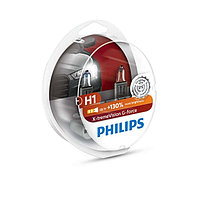 Лампа автомобильная Philips X-tremeVision G-force +130%, H1, 12 В, 55 Вт, набор 2 шт