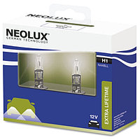 Лампа автомобильная NEOLUX Extra Lifetime, H1, 12 В, 55 Вт, набор 2 шт, N448LL-SCB