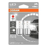 Лампа светодиодная Osram LEDRIVING standard PR21/5W 12V (1,7W) красный, 1458R-02B, 2 шт
