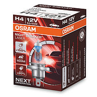 Лампа автомобильная Osram NIGHT LASER H4 60, 55 P43t+150% 4050K 12V, 64193NL