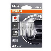 Лампа светодиодная Osram P21W BA15s LED STANDART RED блистер, 2 шт, 12V 7458R-02B