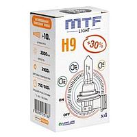 Лампа автомобильная MTF H9 12 В, 65 Вт, Standard+30%