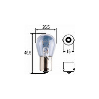 Лампа автомобильная Hella, P22, 24 В, 15 Вт, 8GA 002 072-291