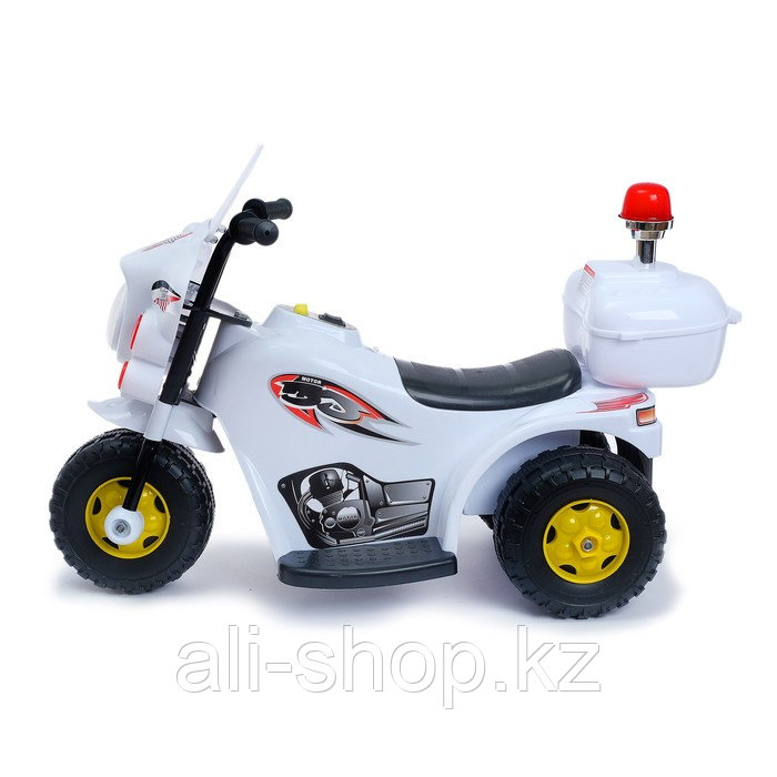 Детский электромобиль «Мотоцикл шерифа», цвет белый - фото 6 - id-p113475902