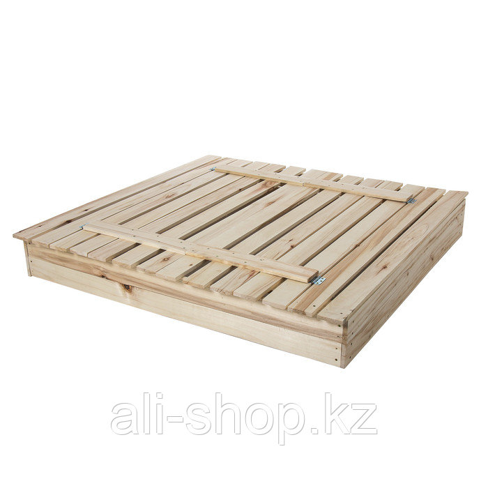 Песочница деревянная с крышкой-лавочкой, 150 × 140 × 18 см, сосна, Greengo - фото 7 - id-p113475442
