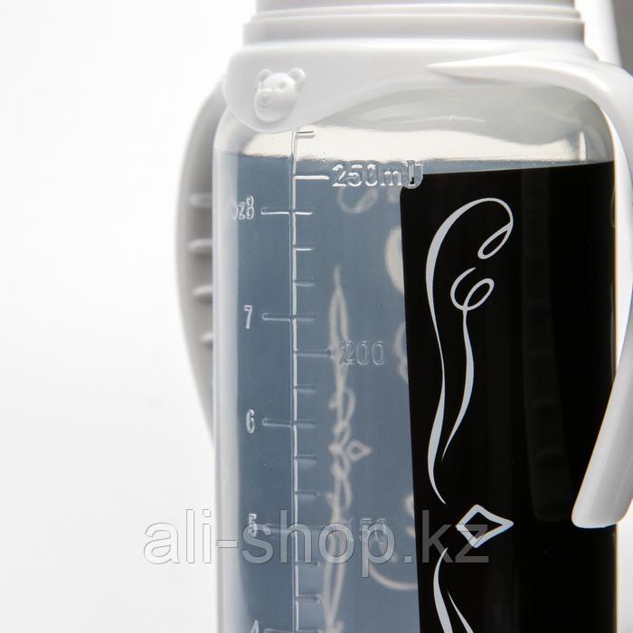 Бутылочка для кормления «Молоко № 1» детская классическая, с ручками, 250 мл, от 0 мес., цвет чёрный ... - фото 6 - id-p113476066