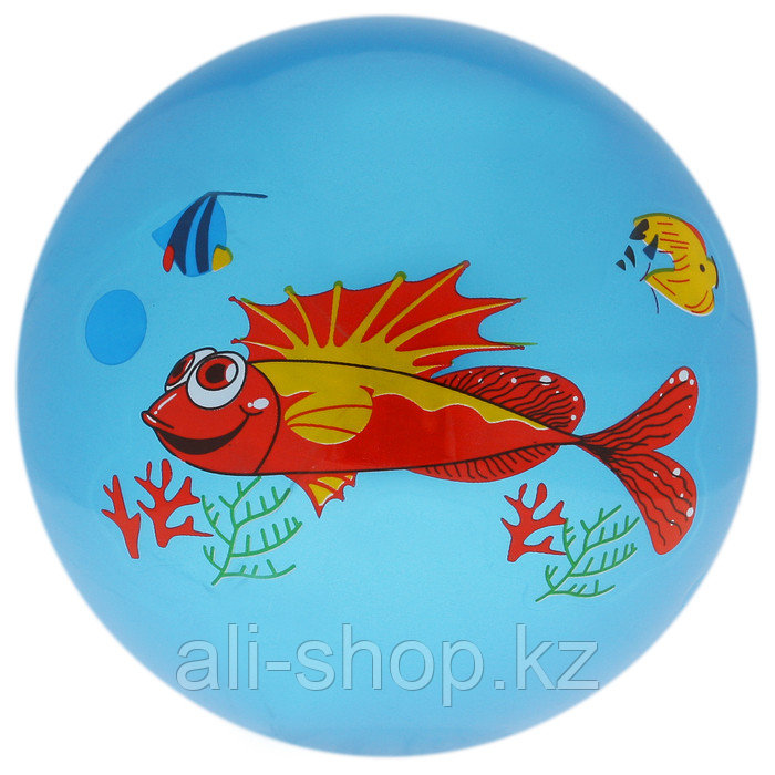 Мяч детский «Дельфинчики», d=25 см, 60 г, цвет синий - фото 1 - id-p113476914
