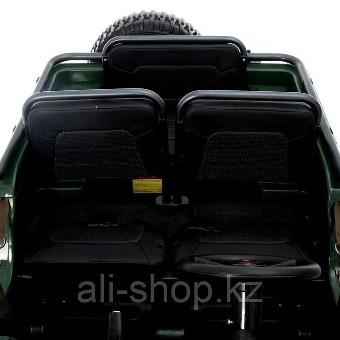Электромобиль «Армейский джип», 3-х местный, 4WD полный привод, EVA колеса, цвет зелёный - фото 9 - id-p113475565