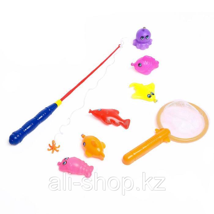 Магнитная рыбалка для детей «Морские жители», 8 предметов: 1 удочка , 1 сачок, 5 игрушек, цвета МИКС ... - фото 1 - id-p113475621
