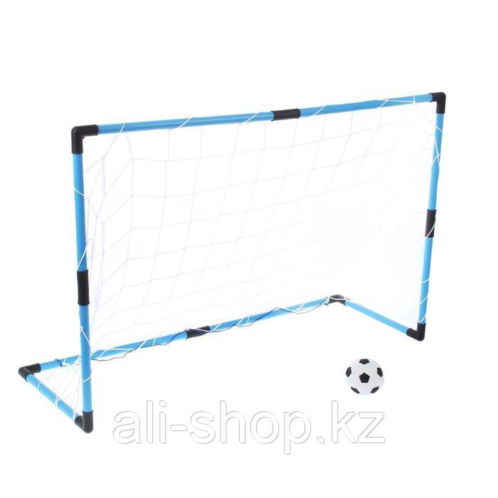 Ворота футбольные «Весёлый футбол», сетка, мяч d=14 см, размер ворот 98х34х64 см, МИКС - фото 1 - id-p113476169