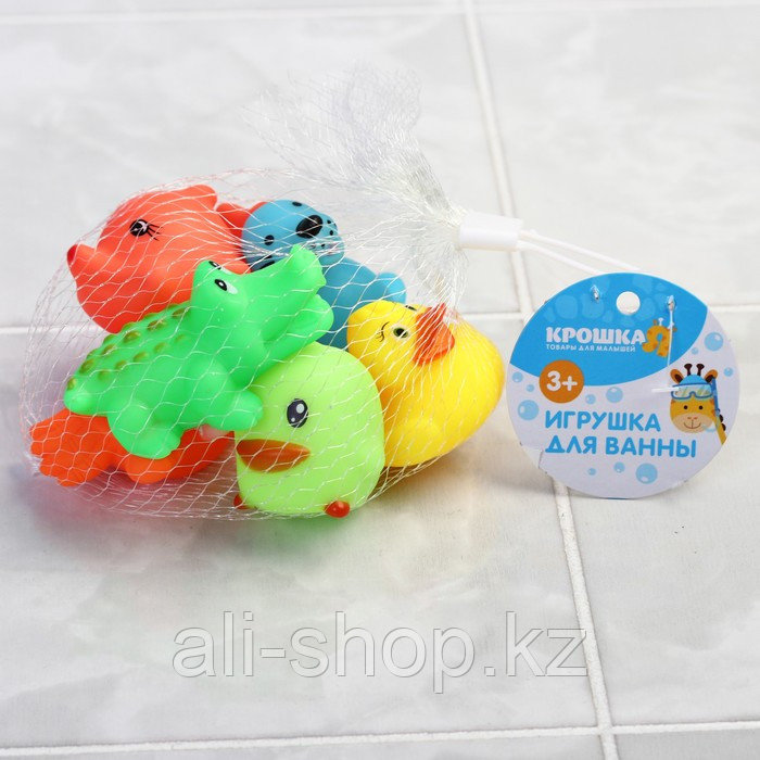 Набор резиновых игрушек для игры в ванной «Малыши 2», пищалки, 6 шт., цвет МИКС - фото 4 - id-p113476174