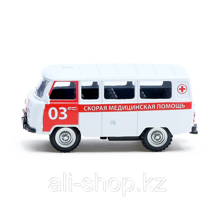 Машина металлическая «Микроавтобус скорая помощь», инерционная, масштаб 1:43 - фото 2 - id-p113476194