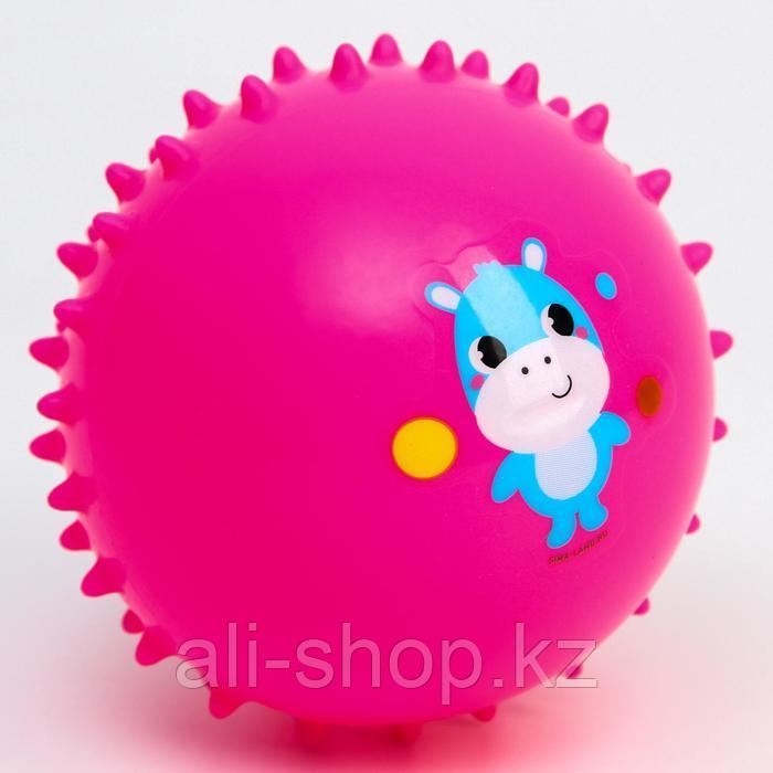 Развивающий массажный мячик «Бегемотик», мягкий, d = 8 см, цвет МИКС - фото 3 - id-p113477763