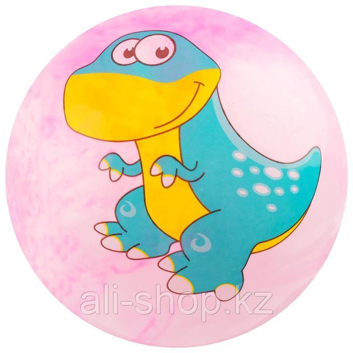 Мяч детский «Динозаврики», d=25 см, 60 г, цвет розовый - фото 3 - id-p113477060