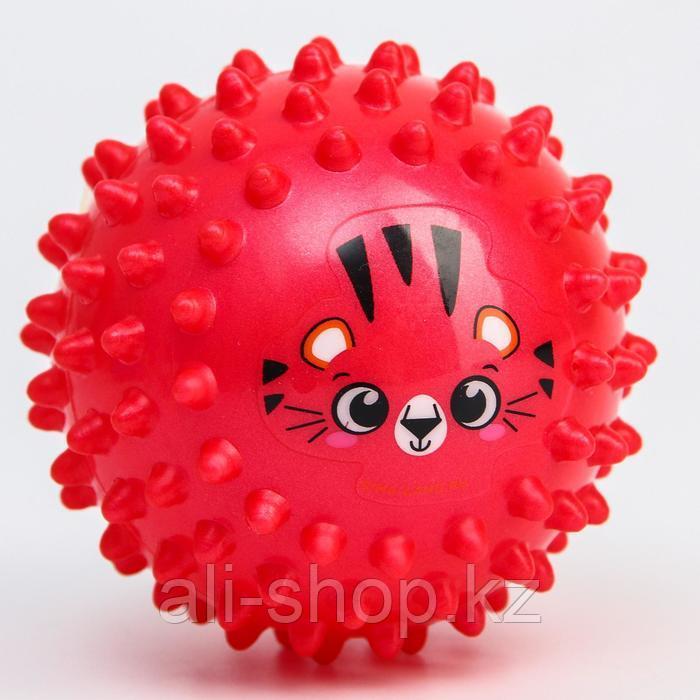 Развивающий массажный мячик «тигрёнок», средней жёсткости, d=8 см, цвет МИКС - фото 6 - id-p113477846