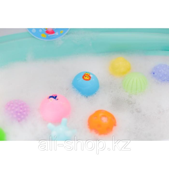 Набор развивающих тактильных мячиков для ванны с пищалкой 5шт «Животные», 7 см - фото 2 - id-p113478000