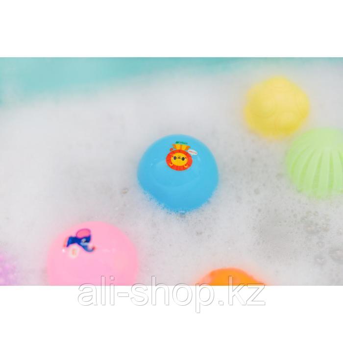 Набор развивающих тактильных мячиков для ванны с пищалкой 5шт «Животные», 7 см - фото 8 - id-p113478000