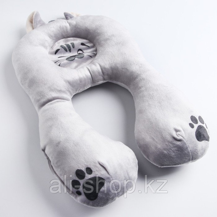 Подушка дорожная детская «Котёнок» ортопедическая, цвет серый - фото 2 - id-p113476415